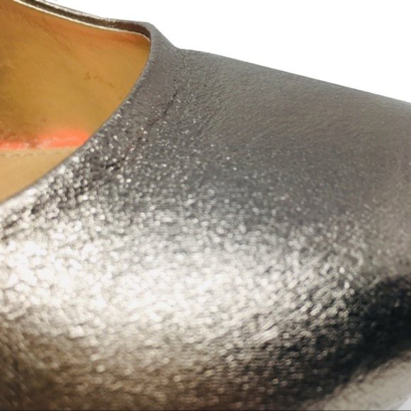 R2 Larissa Wedge Platform Ankle Strap Metallic Sparkle Gunmetal Neon Orange 10 - Picture 6 of 8